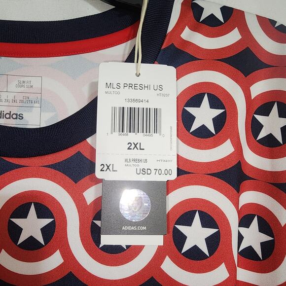Adidas Marvel Captain America MLS Jersey men's 2XL-NEW - Picture 5 of 6